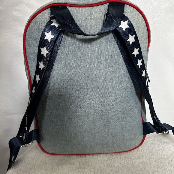 Disney Mickey Mouse USA Americana Reversible Sequin Patriotic Flag Backpack - Picture 4 of 11